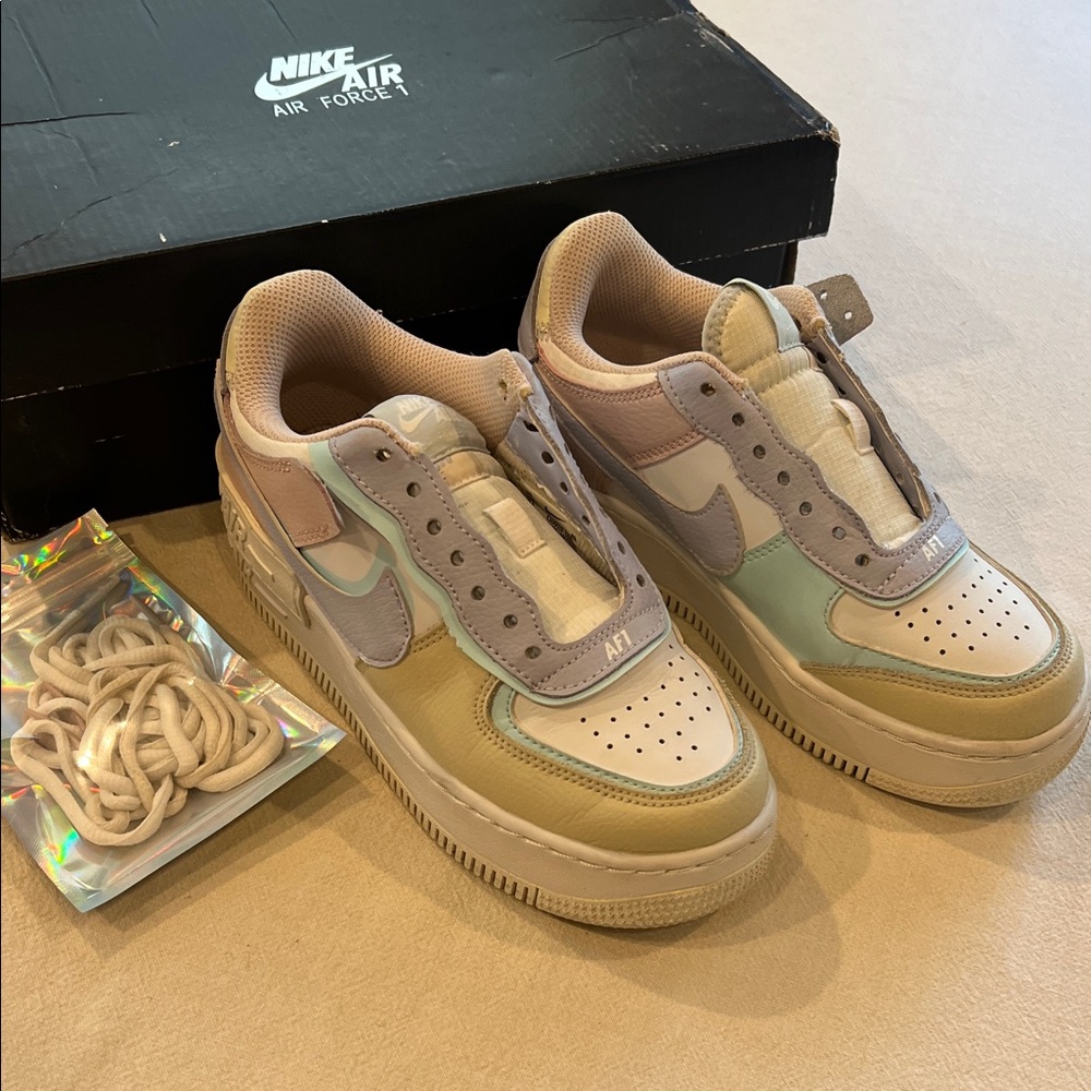 Nike Air Force 1 Light Pink and Light Gray Women’s Sneaker Interior Label